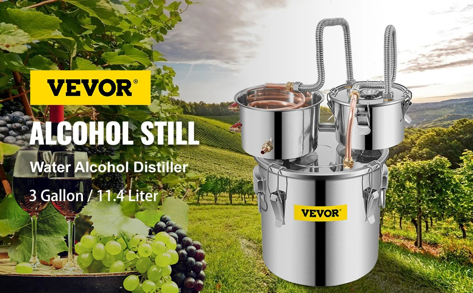 Alcohol Brewing Distiller 12L /30L/50L DIY Moonshine Apparatus