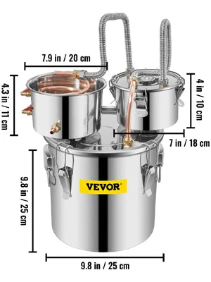 Alcohol Brewing Distiller 12L /30L/50L DIY Moonshine Apparatus