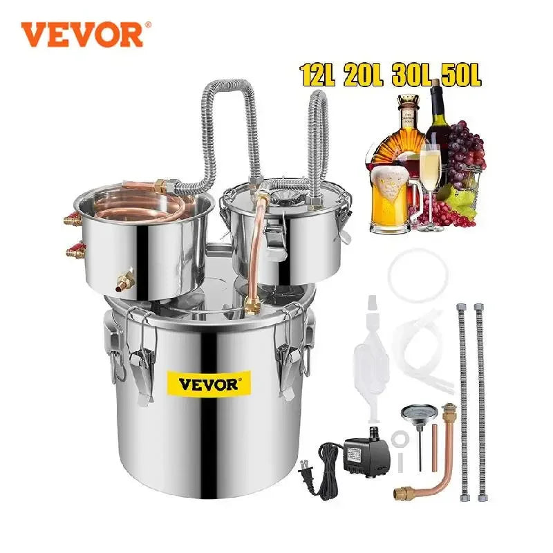 Alcohol Brewing Distiller 12L /30L/50L DIY Moonshine Apparatus