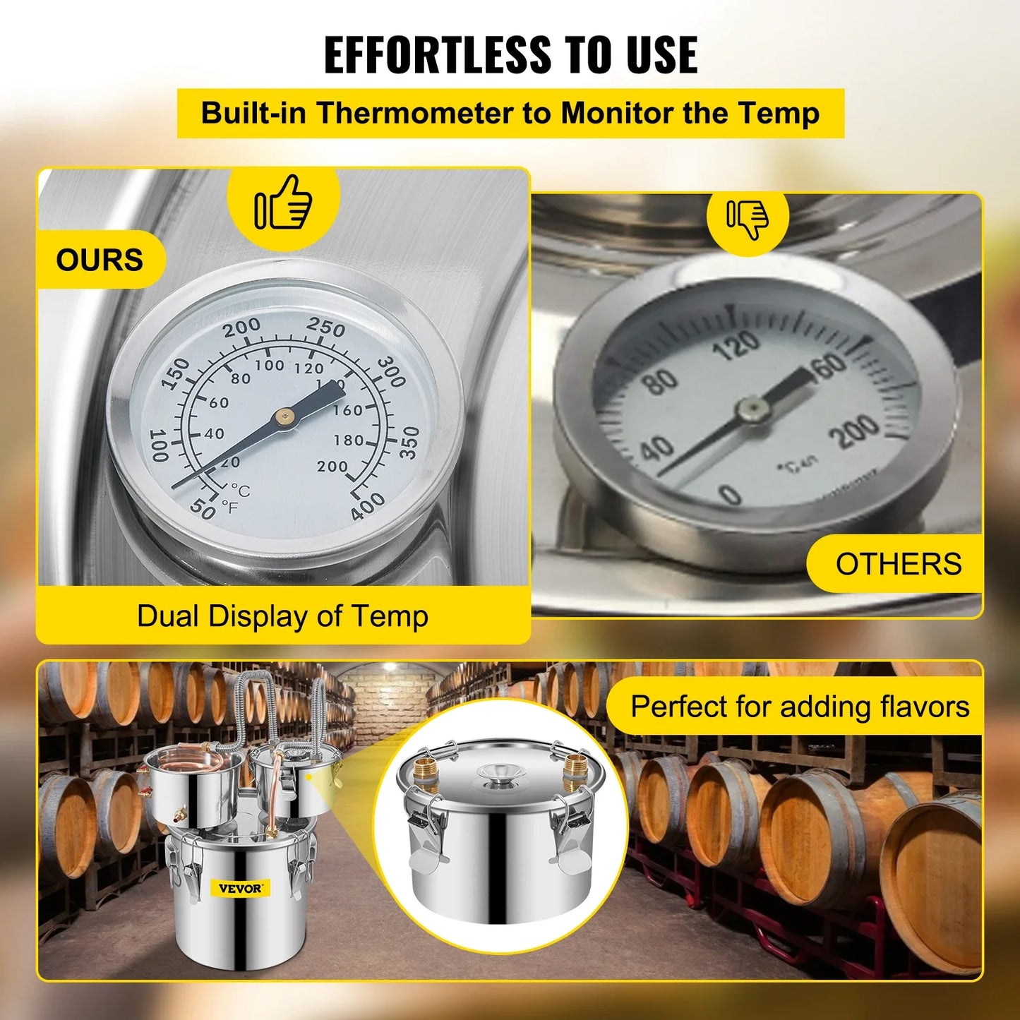 Alcohol Brewing Distiller 12L /30L/50L DIY Moonshine Apparatus
