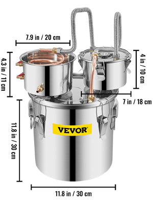 3Gal/5Gal/9.6Gal Moonshine Still Alcohol Apparatus
