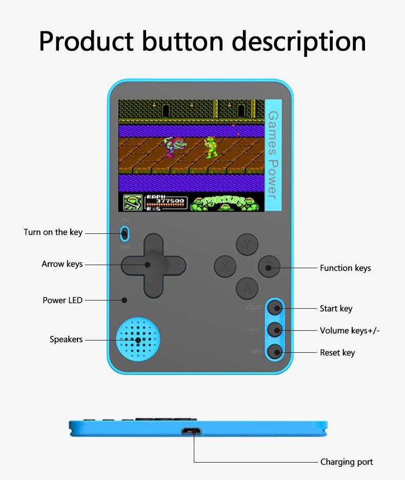 Ultra Thin K10 Retro Video Game Console