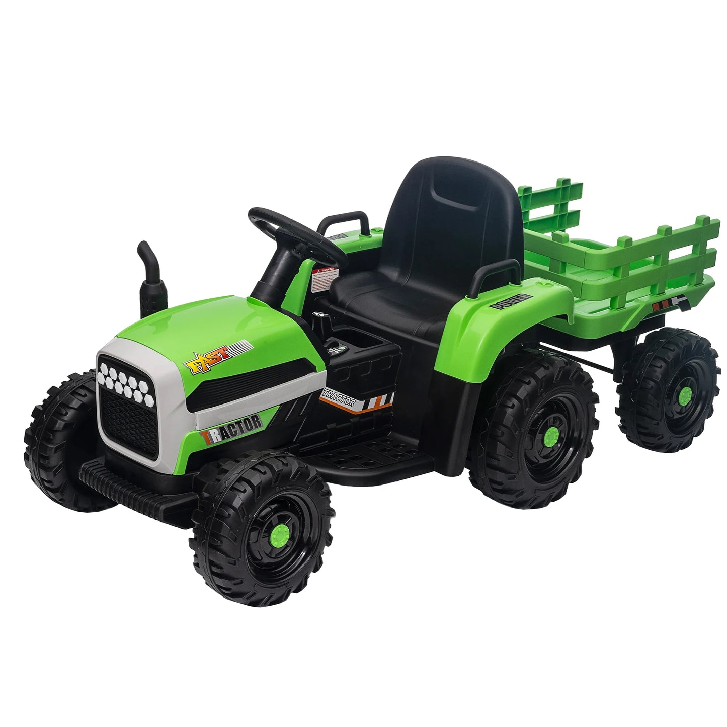 Kids Ride-On Electric Tractor with Trailer