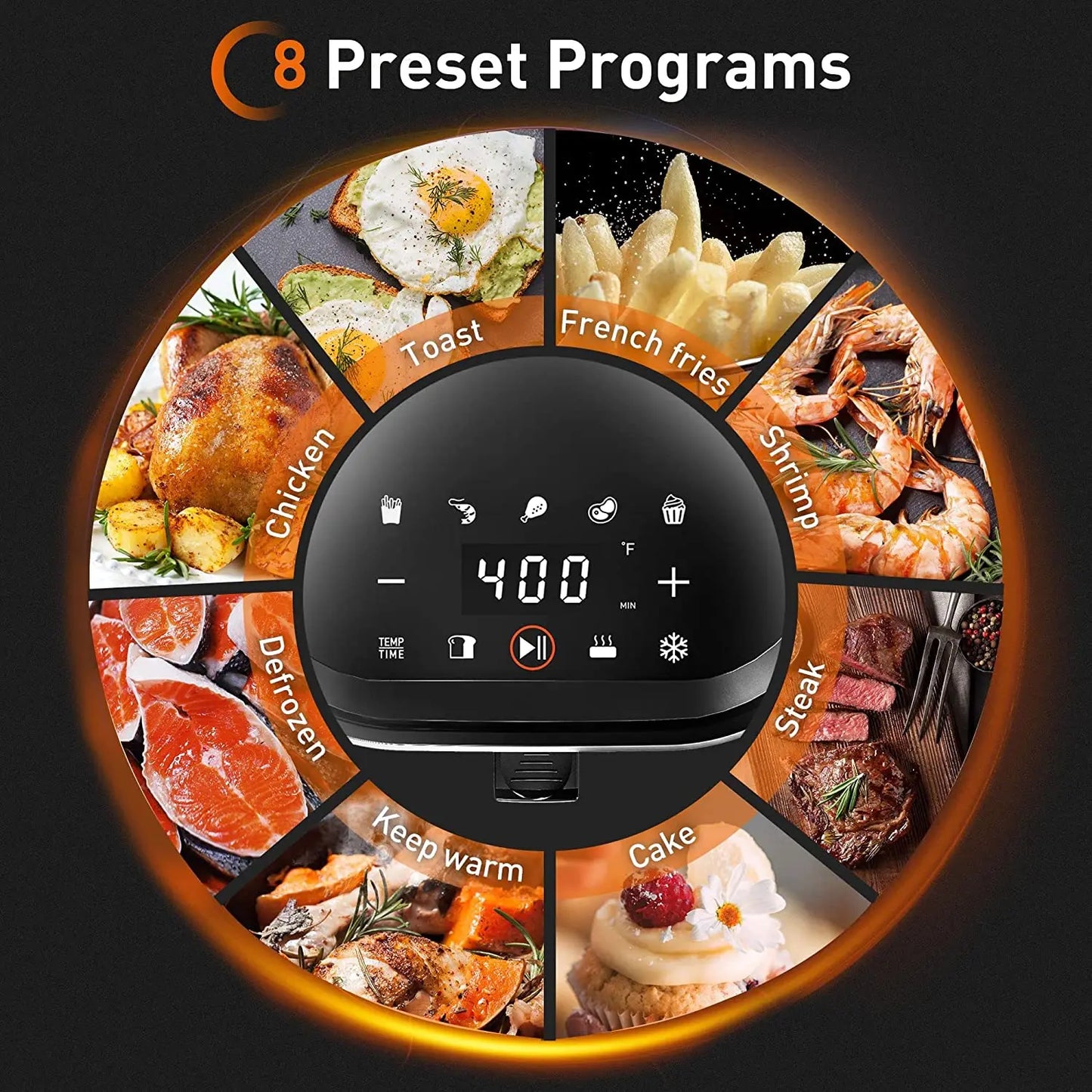 Air Fryer with Digital LED Touch Screen