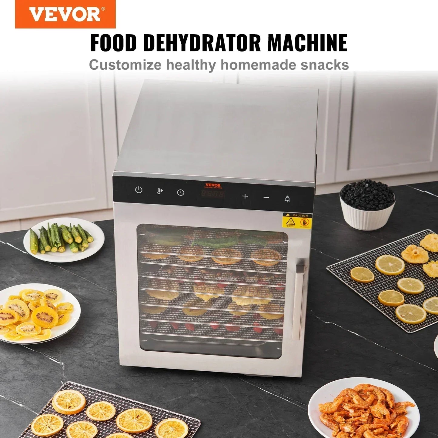 10 Trays Food Dehydrator Stainless Steel Machine