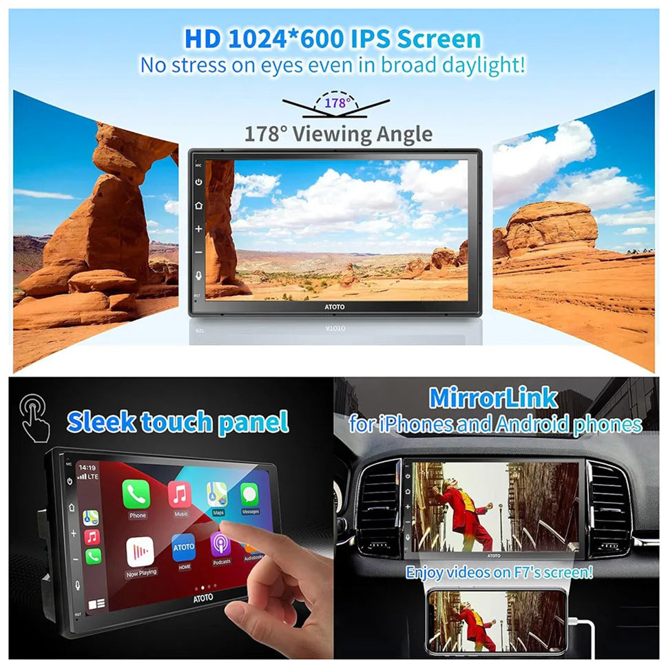 7 inch Car Stereo Wireless Screen Display