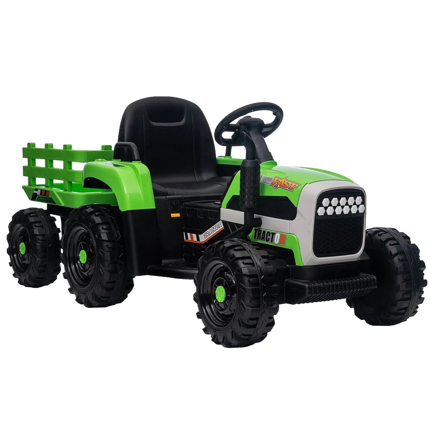 Kids Ride-On Electric Tractor with Trailer