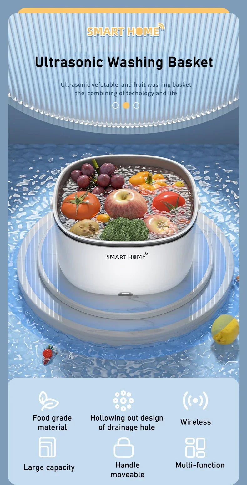 Large Capacity Vegetable & Fruit Ultrasonic Washing Machine