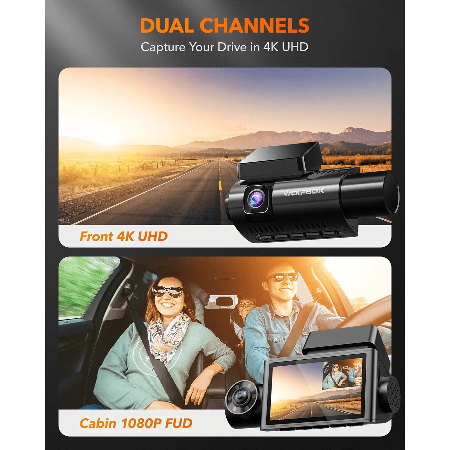 3 Channel Dash Camera/Rear 4K Camera 