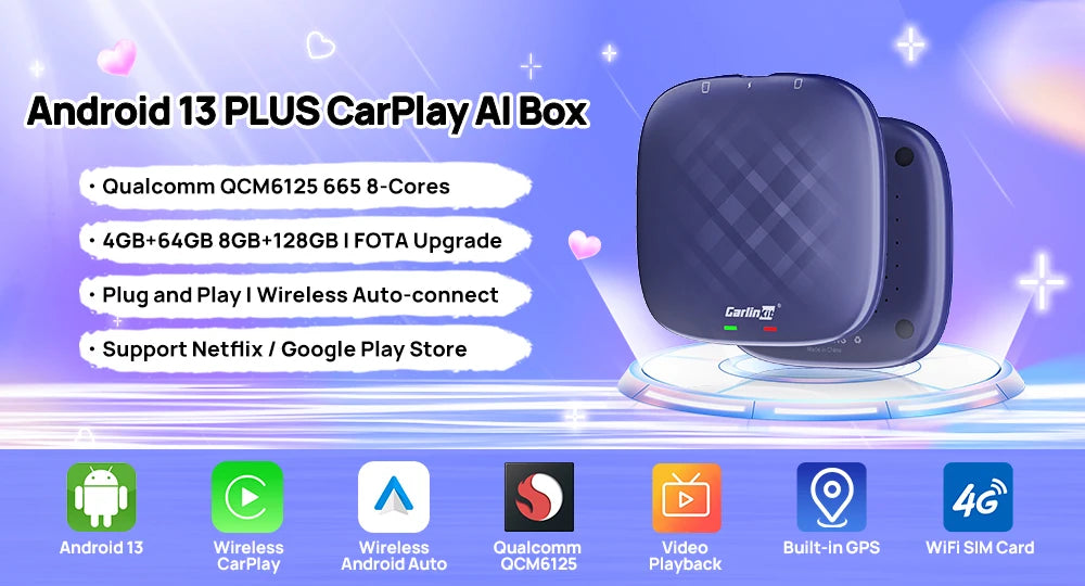 USB Wireless CarPlay Dongle Wired Android Auto 