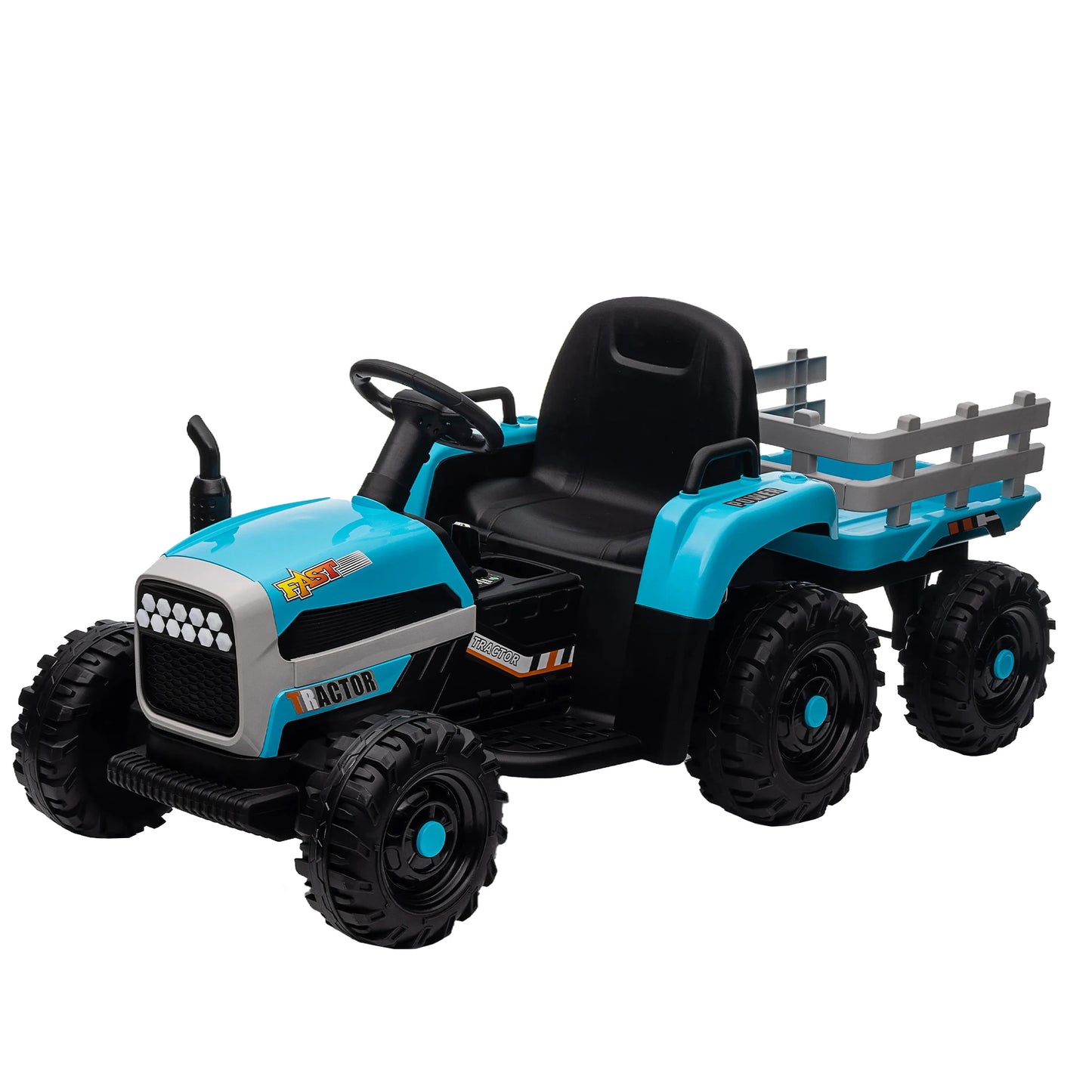 Kids Ride-On Electric Tractor with Trailer