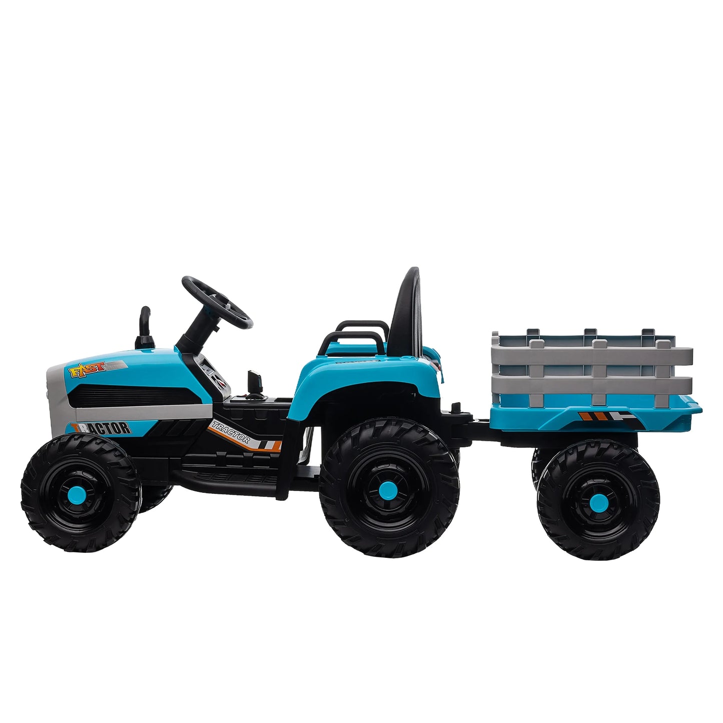 Kids Ride-On Electric Tractor with Trailer