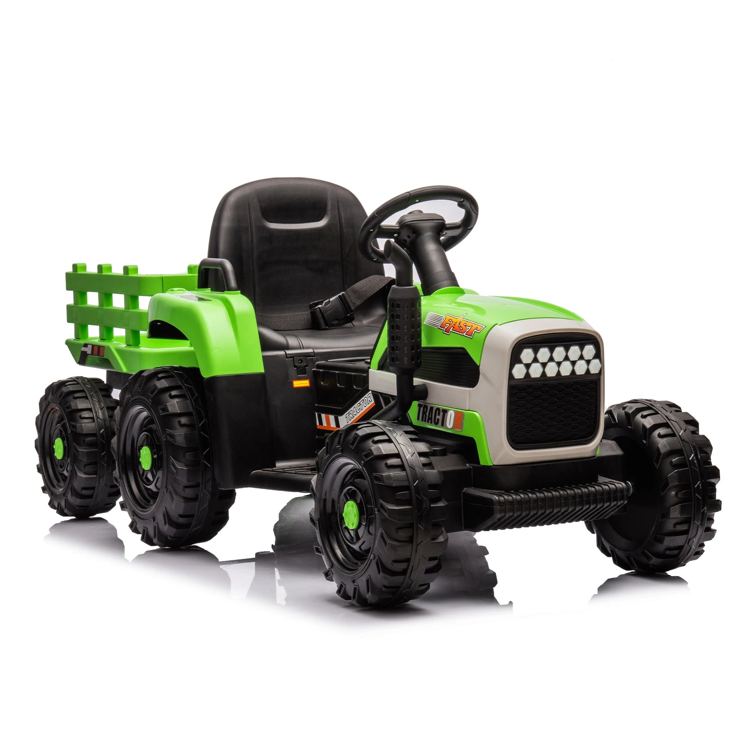 Kids Ride-On Electric Tractor with Trailer