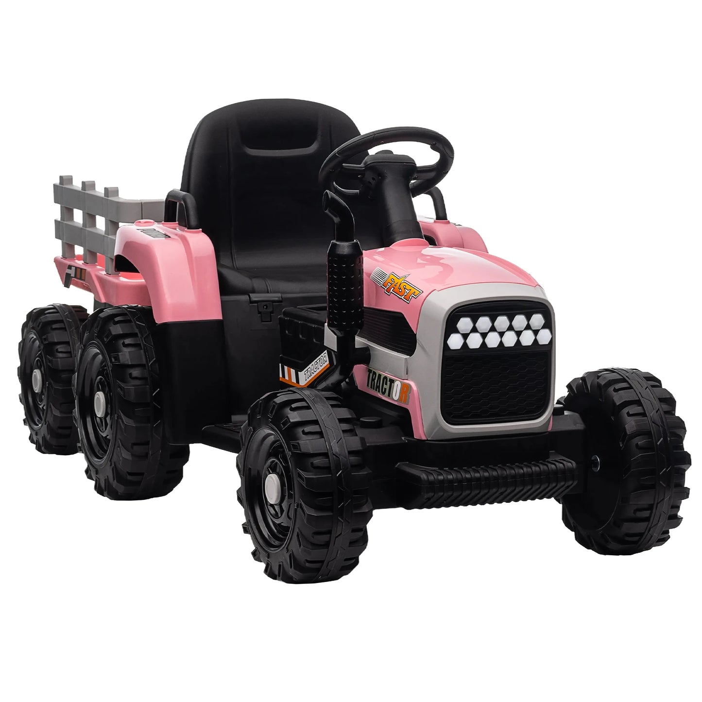 Kids Ride-On Electric Tractor with Trailer