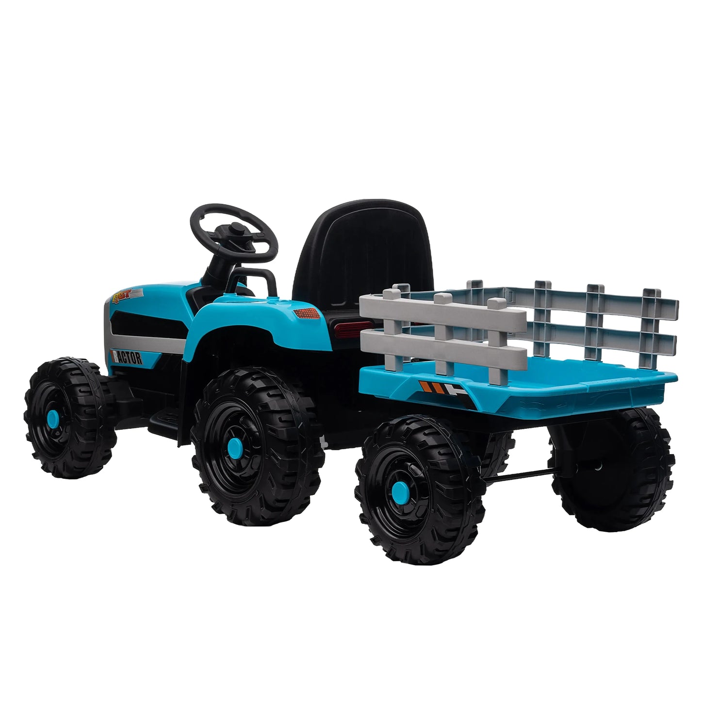 Kids Ride-On Electric Tractor with Trailer