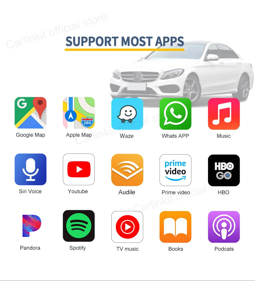 USB Wireless CarPlay Dongle Wired Android Auto 