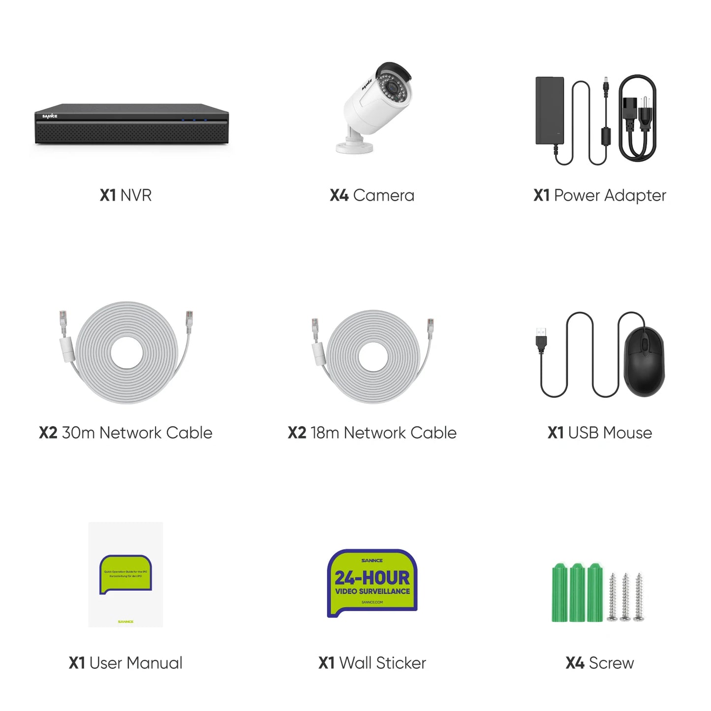 3MP POE Security System Surveillance Kit