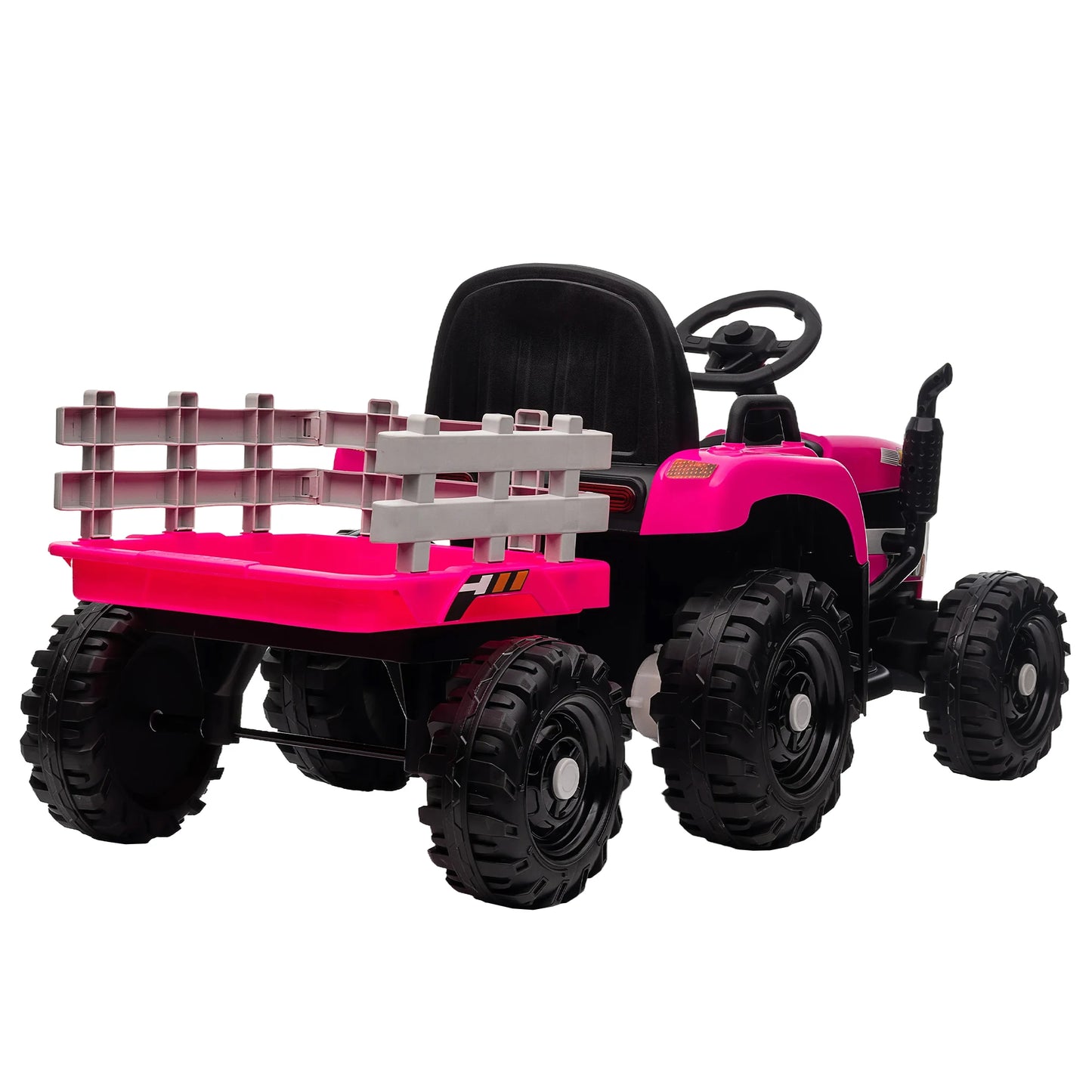 Kids Ride-On Electric Tractor with Trailer