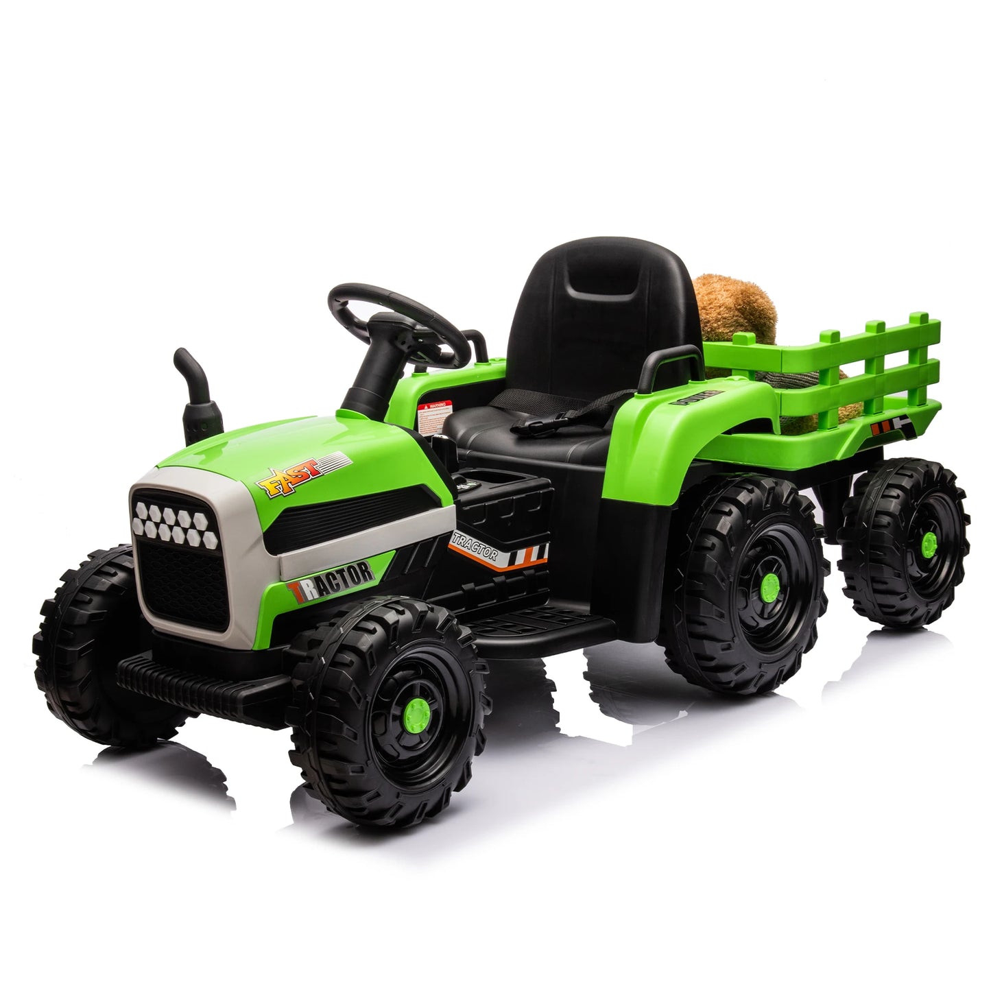 Kids Ride-On Electric Tractor with Trailer