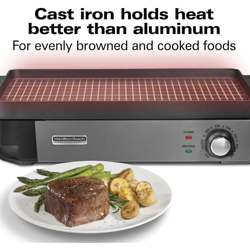 Cast Iron Indoor Electric Grill & Griddle