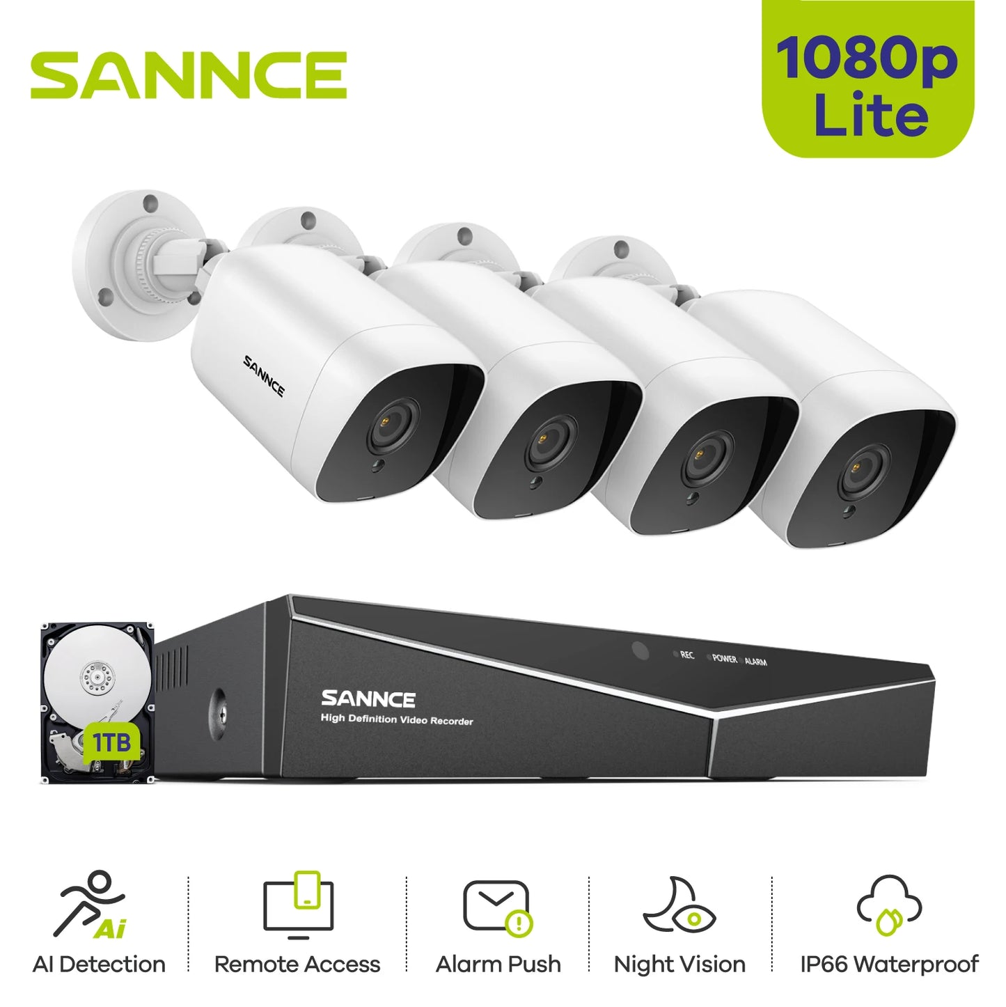 8CH 1080P Surveillance Camera System Kit