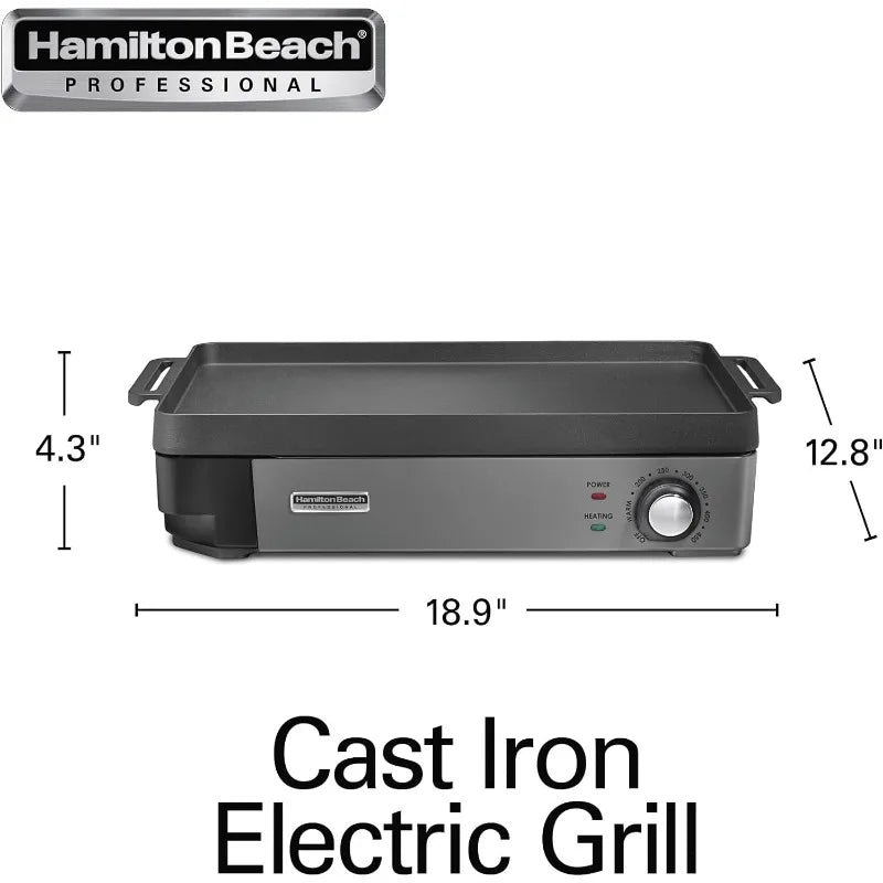 Cast Iron Indoor Electric Grill & Griddle