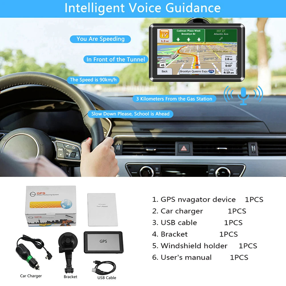 5/7 Inch Car GPS Portable Navigator