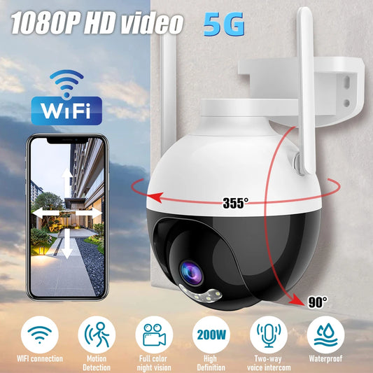 1080P Wireless 5G Home Security Outdoor Night Vision Surveillance Cameras