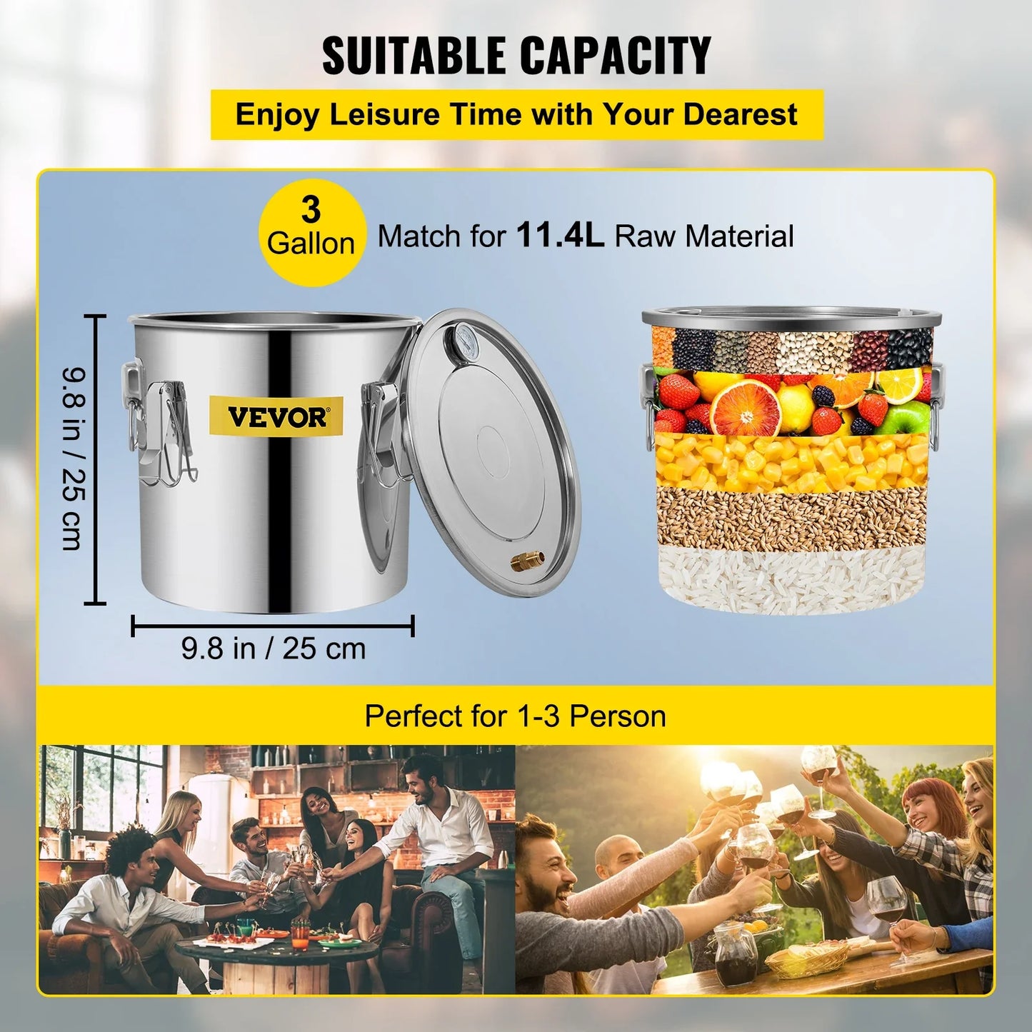 Alcohol Brewing Distiller 12L /30L/50L DIY Moonshine Apparatus