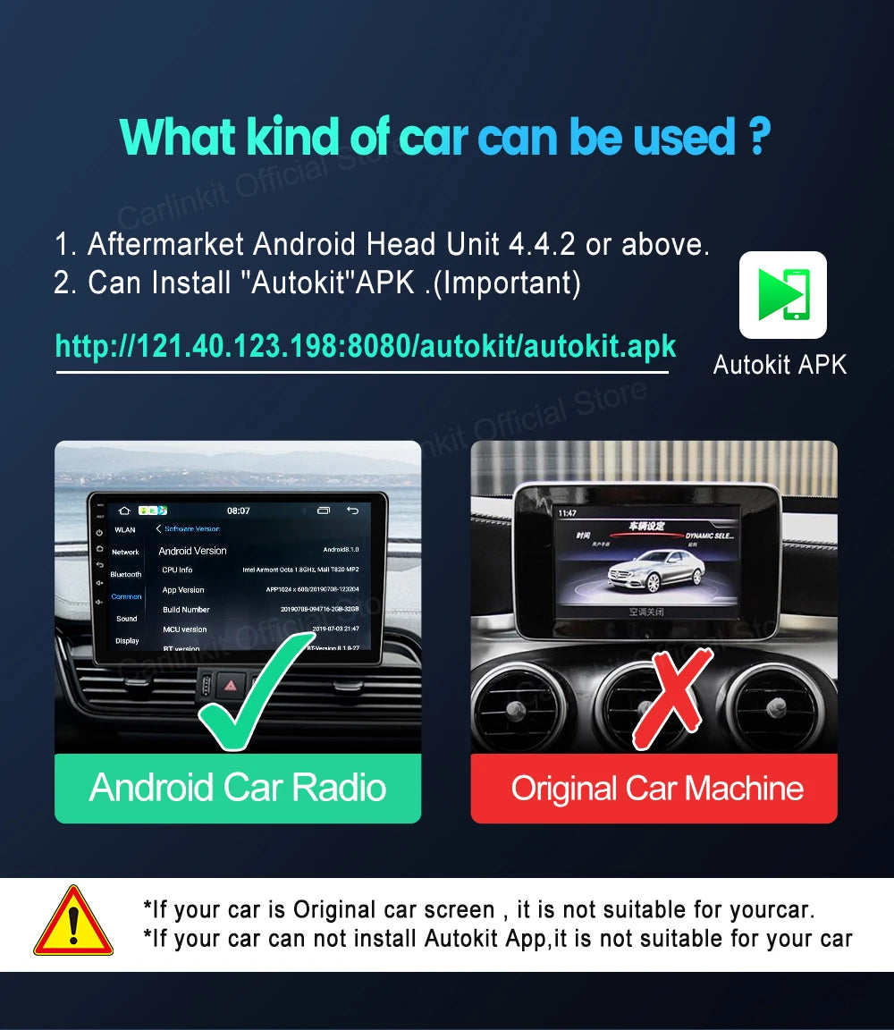 USB Wireless CarPlay Dongle Wired Android Auto 