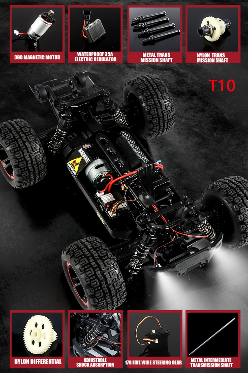 RC High-Speed Drift Monster Truck  HAIBOXING T10 2105A