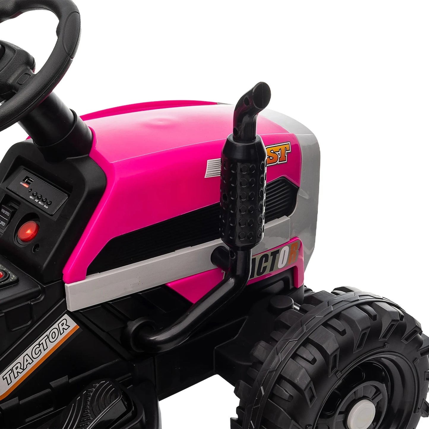 Kids Ride-On Electric Tractor with Trailer