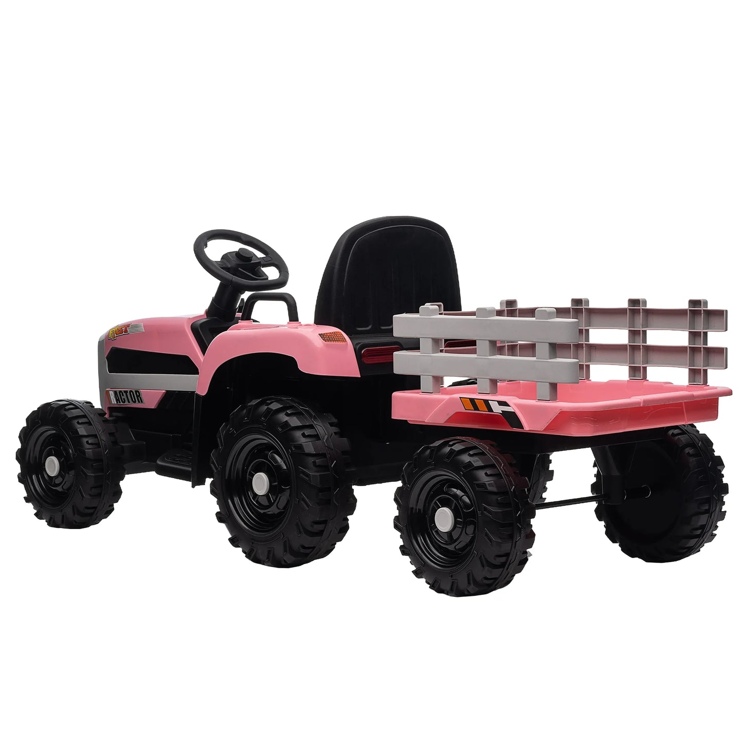 Kids Ride-On Electric Tractor with Trailer