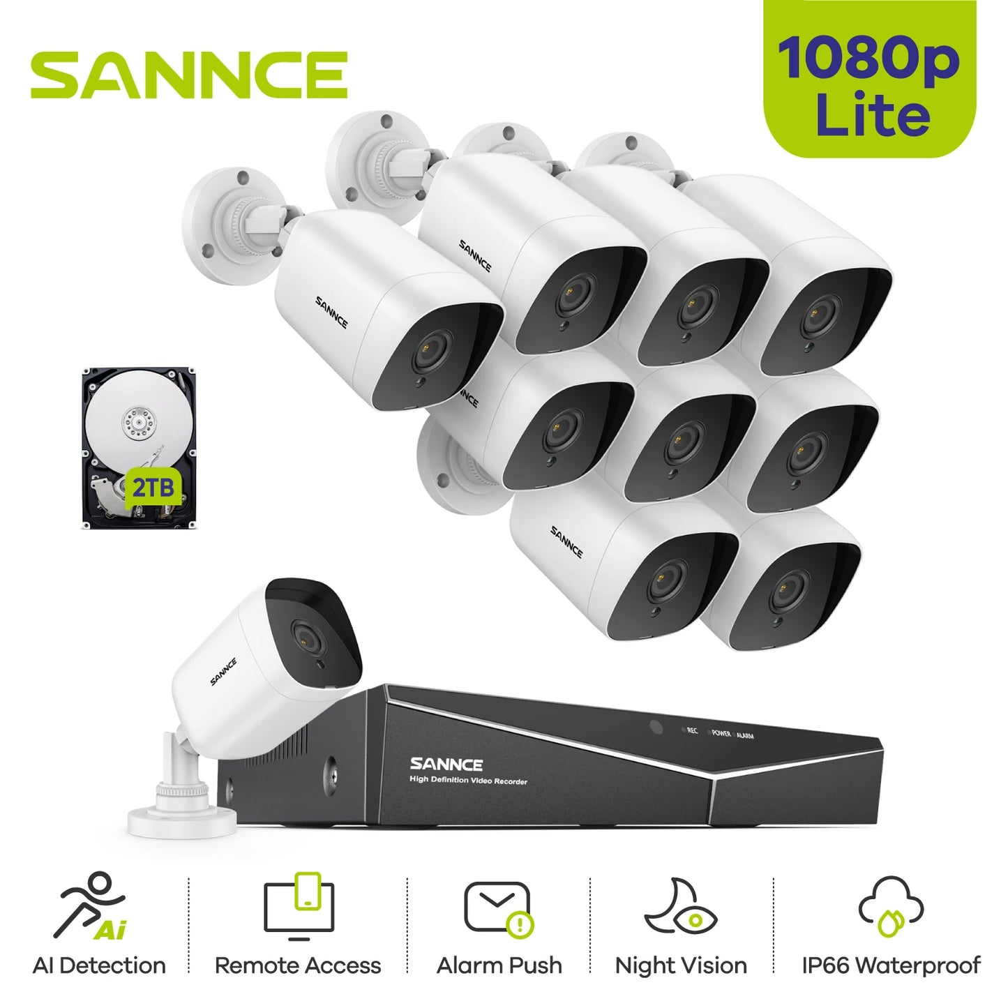 1080P 16CH Security Protection System