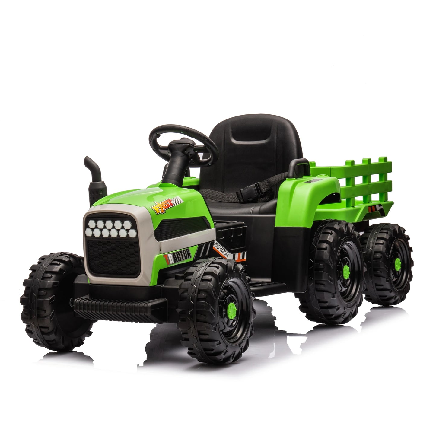 Kids Ride-On Electric Tractor with Trailer