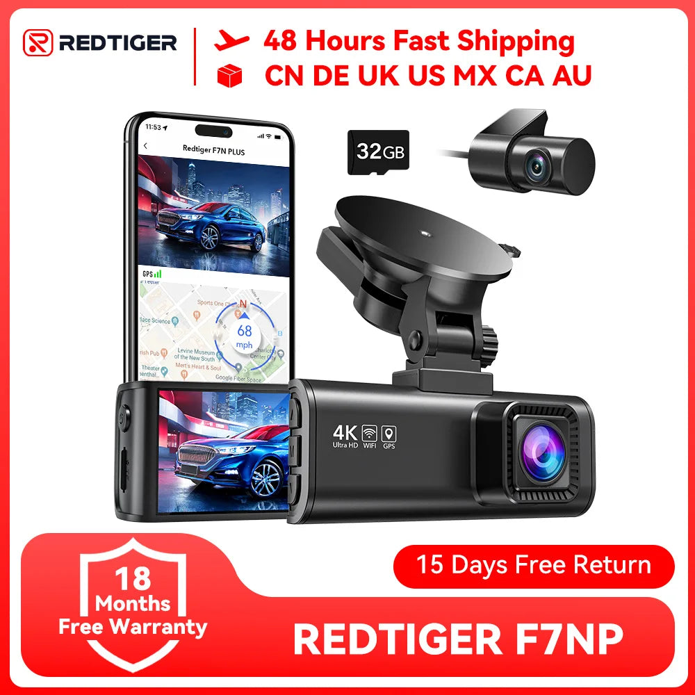 Mini Dash Cam Recorder Built-In WiFi/GPS