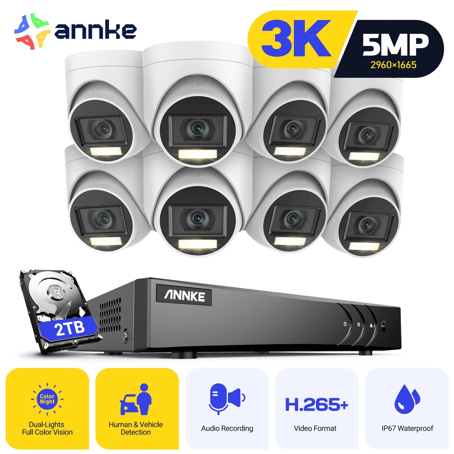 5MP CCTV Video Surveillance  Security Protection  System