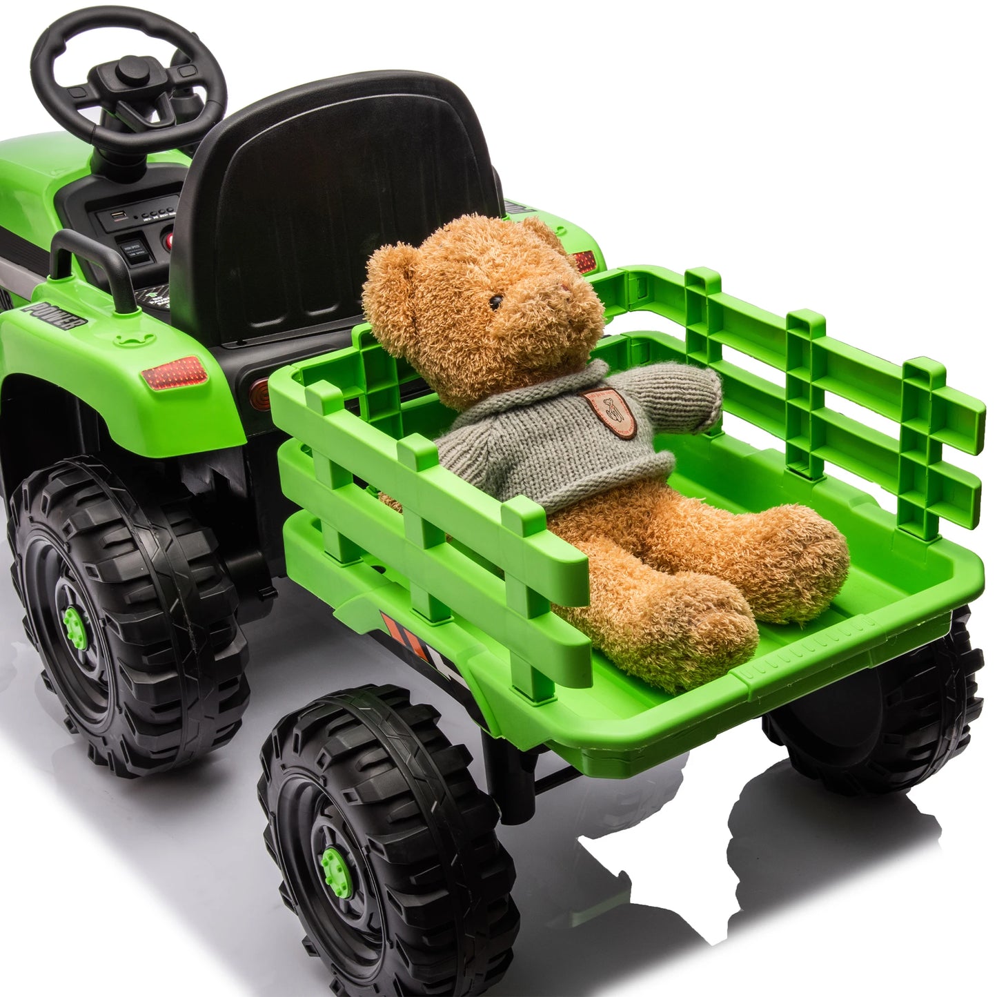 Kids Ride-On Electric Tractor with Trailer