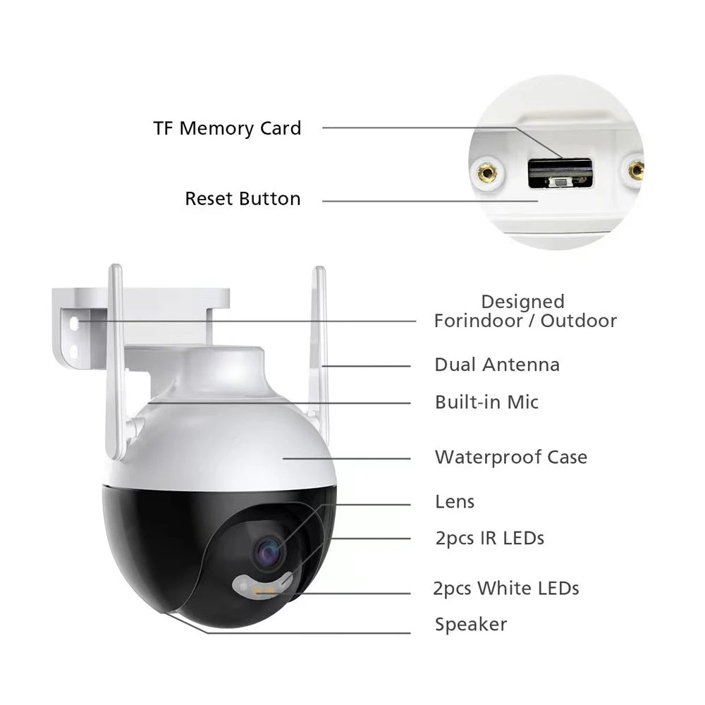 1080P Wireless 5G Home Security Outdoor Night Vision Surveillance Cameras