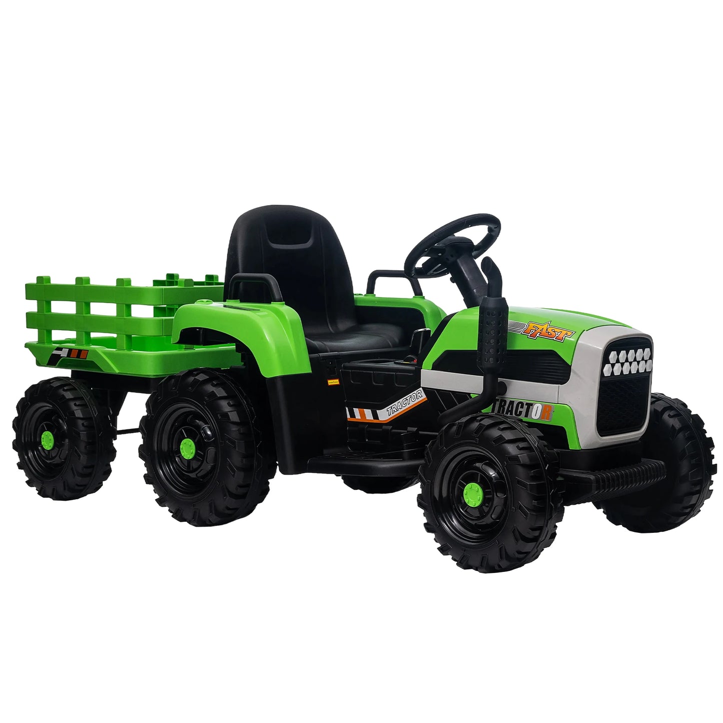 Kids Ride-On Electric Tractor with Trailer