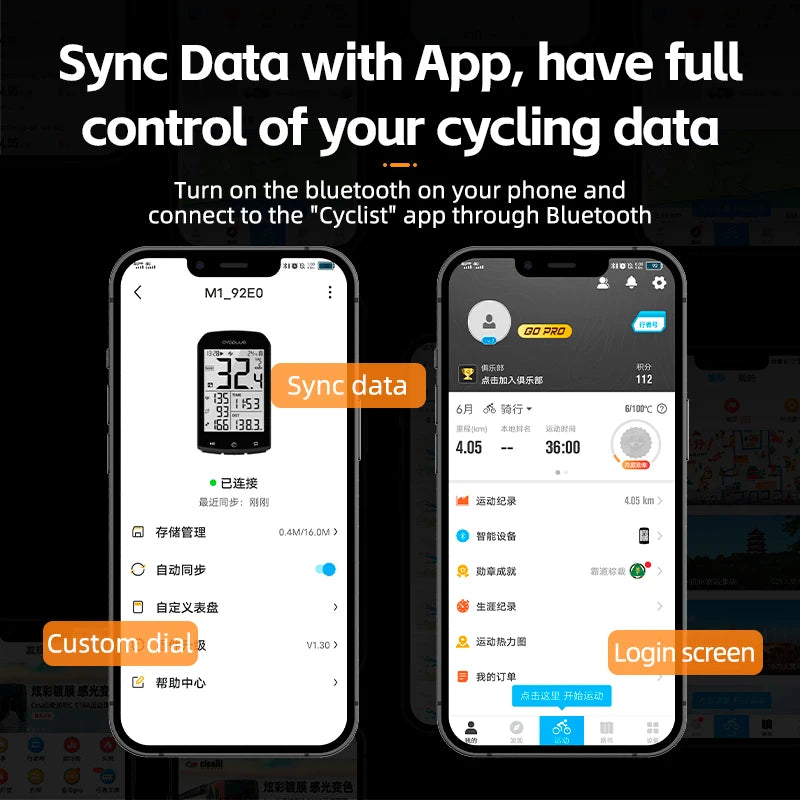  M1 Smart GPS Cycling Speedometer