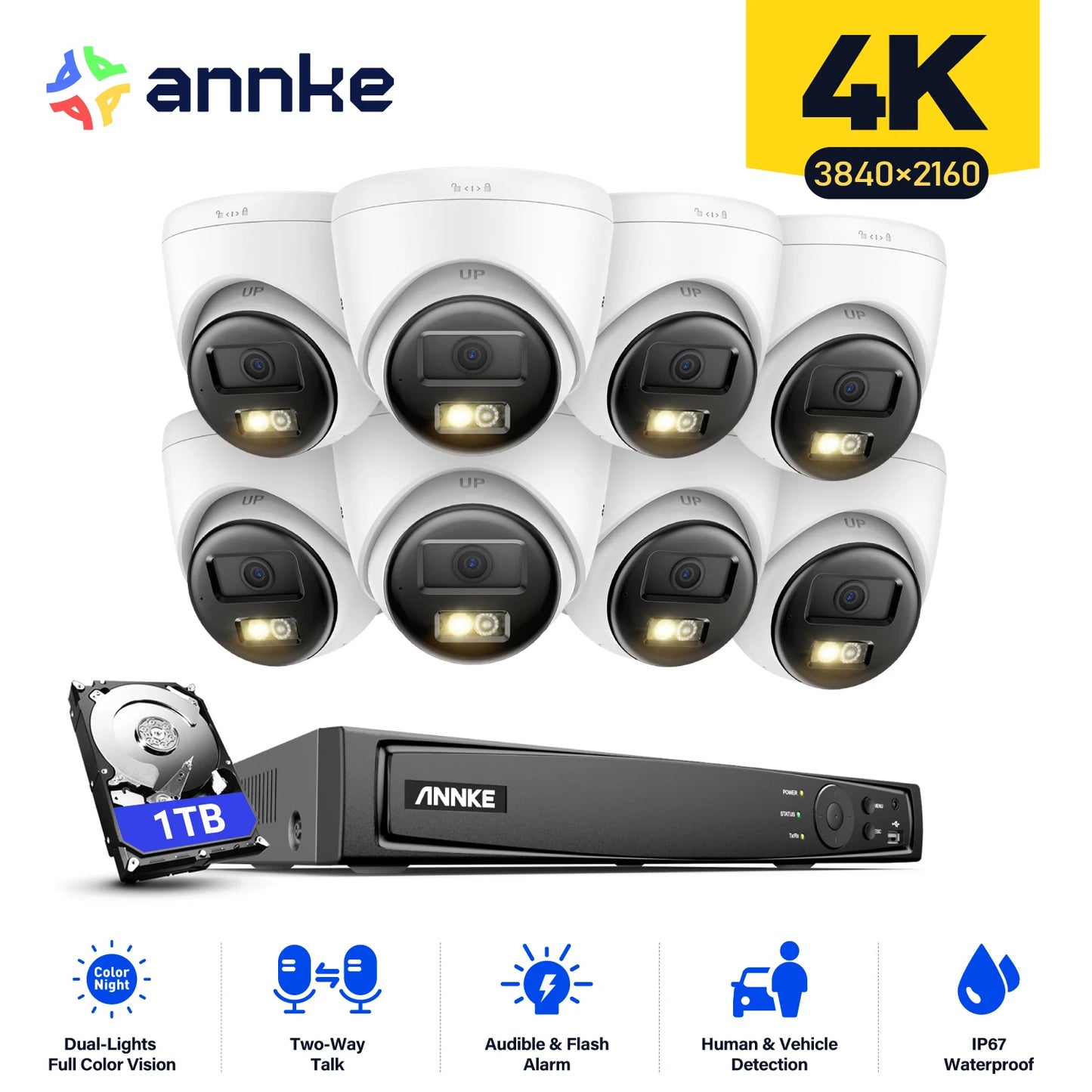 4K Home Surveillance Camera System