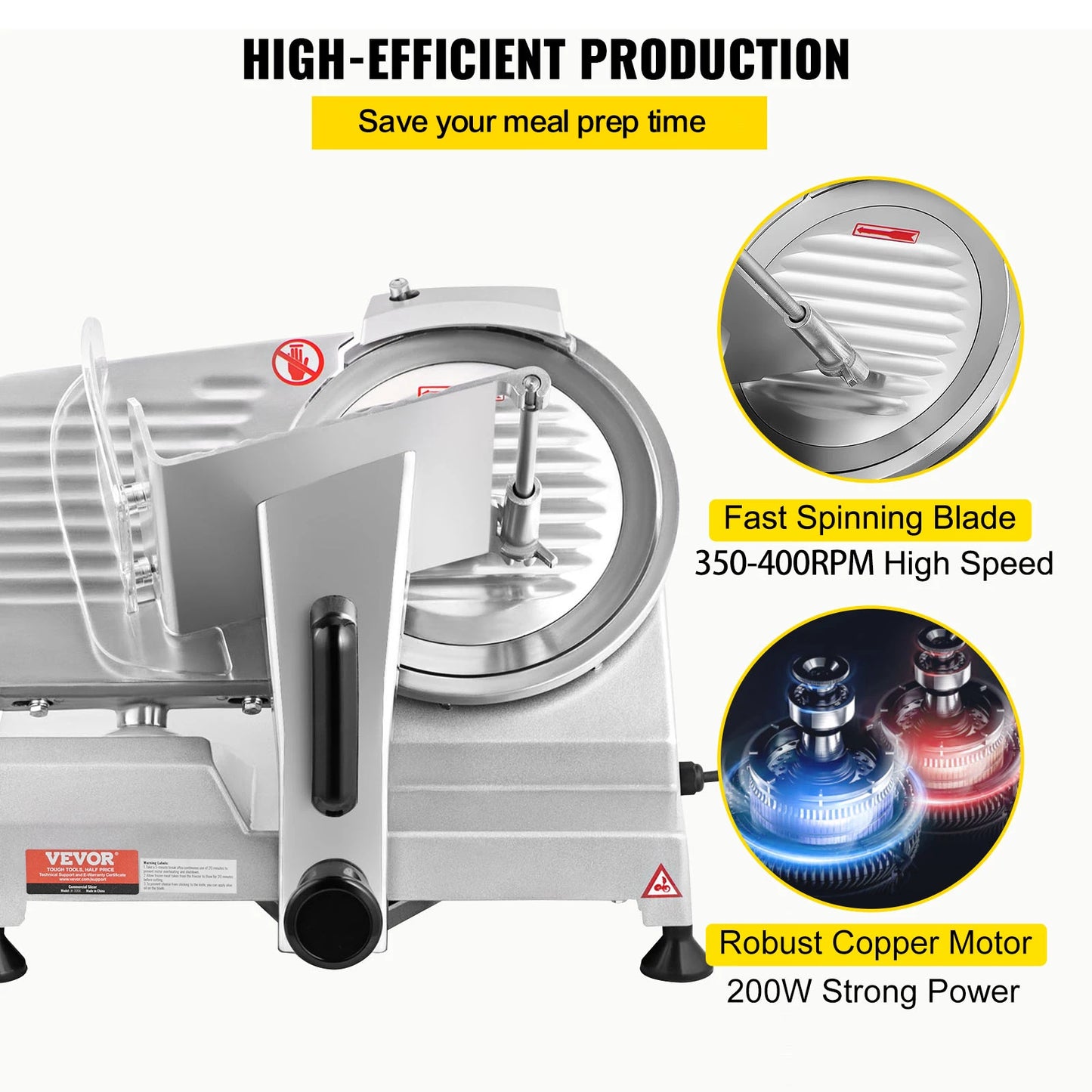 Electric Deli Food Slicer -  Adjustable Thickness