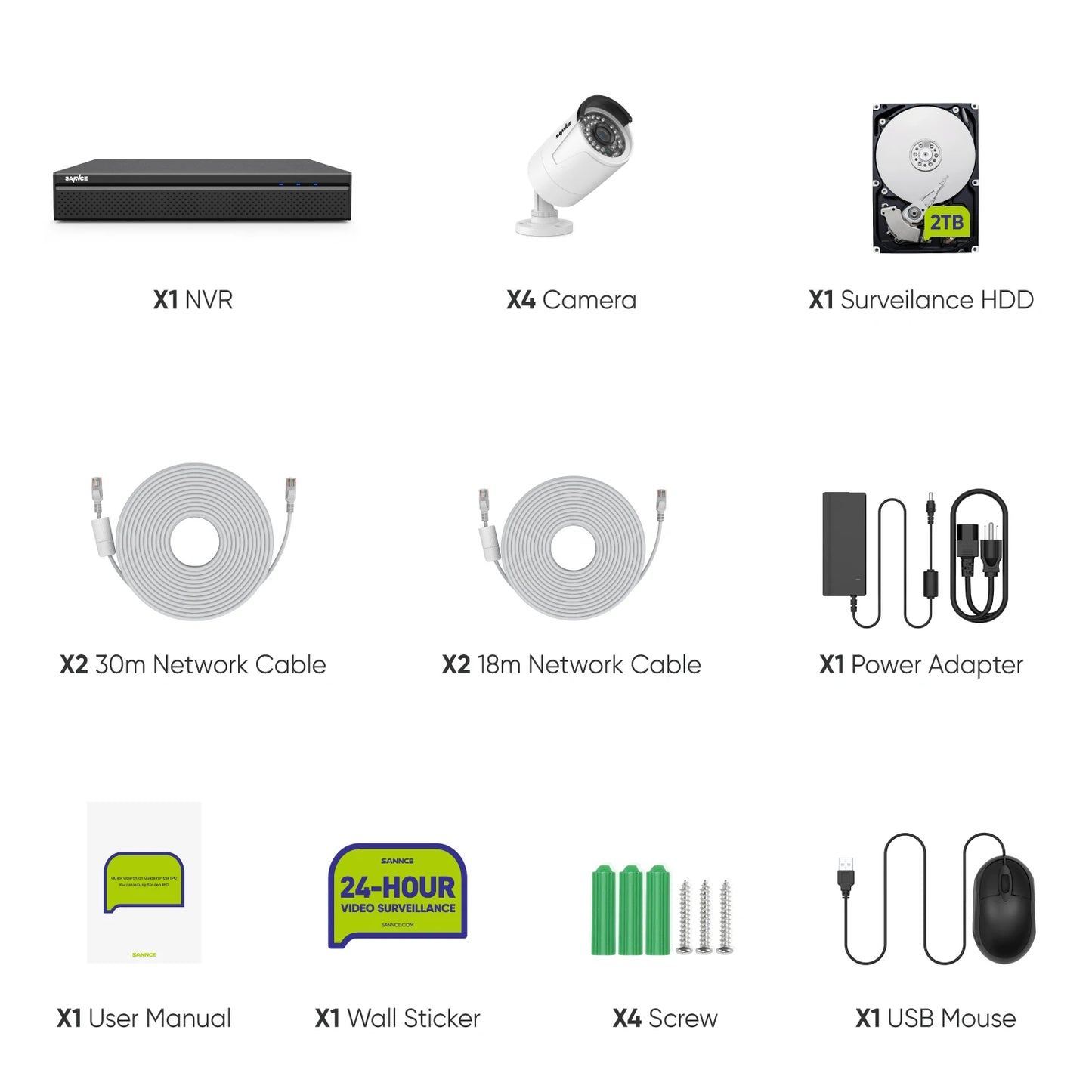 3MP POE Security System Surveillance Kit