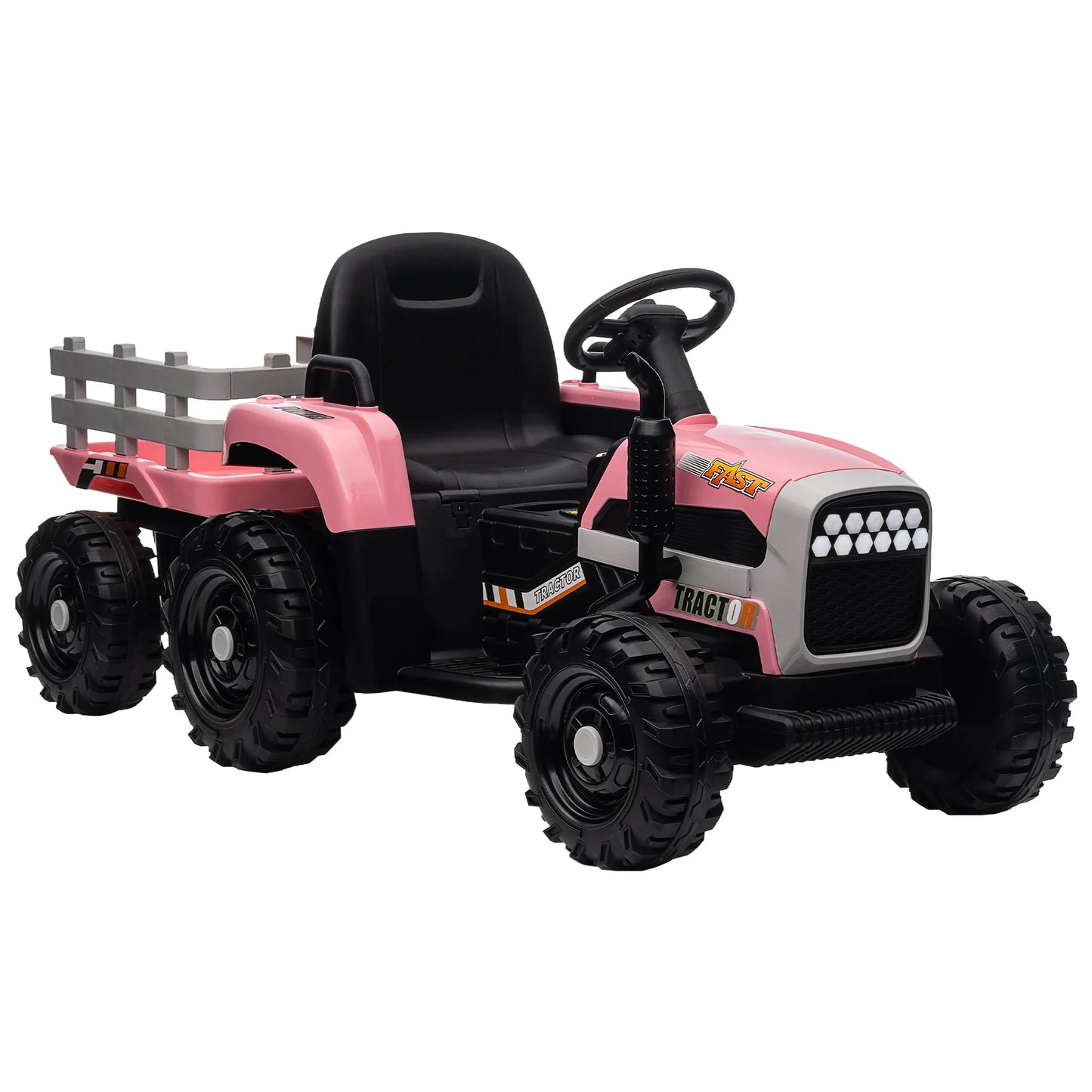 Kids Ride-On Electric Tractor with Trailer