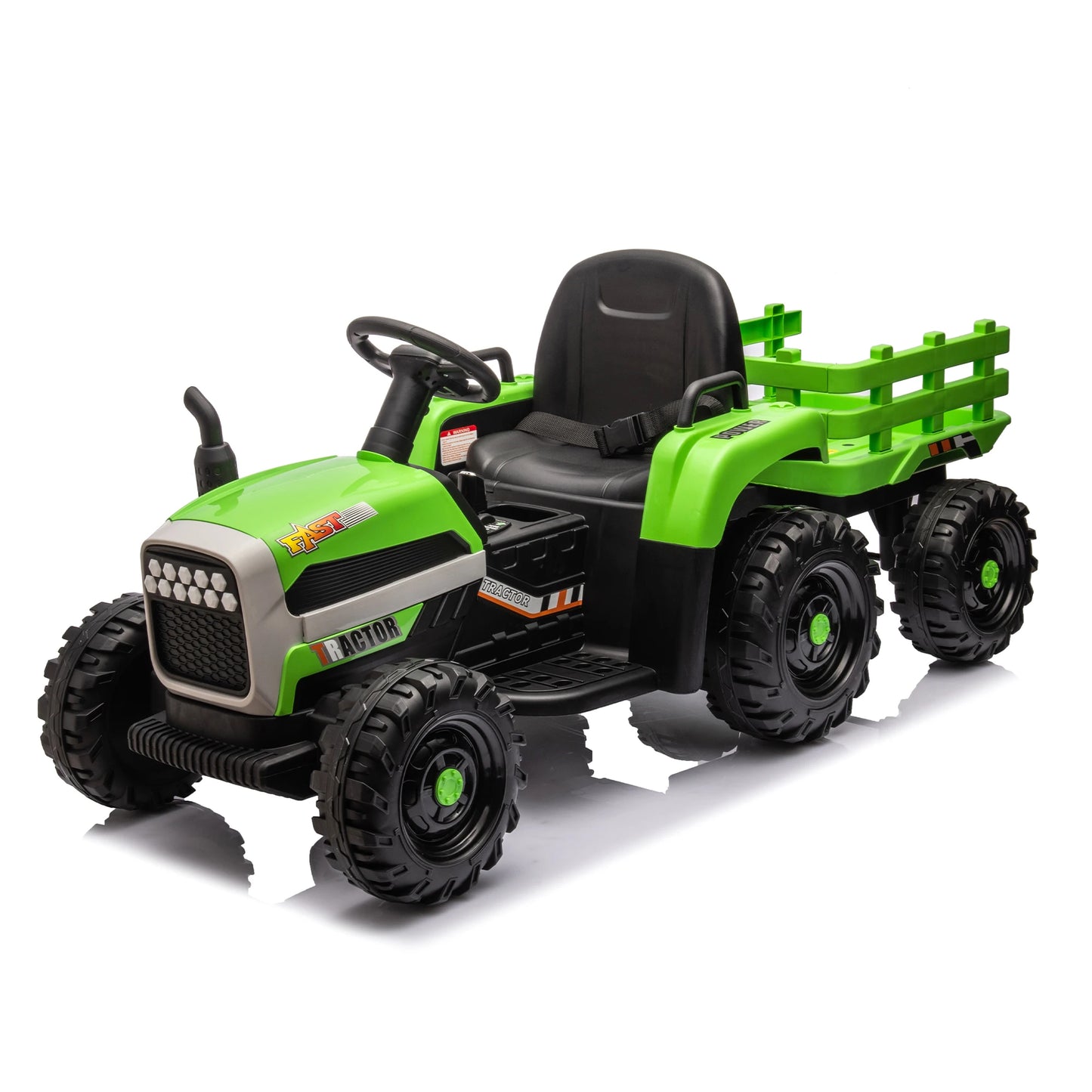 Kids Ride-On Electric Tractor with Trailer