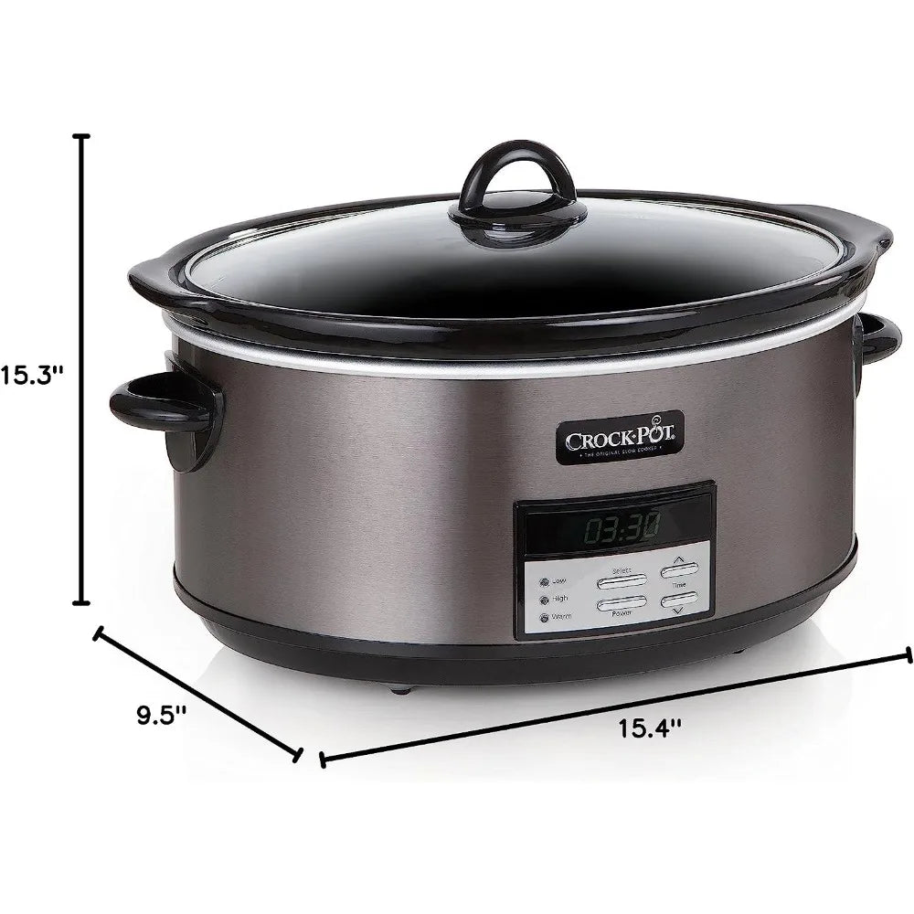 Large 8 Quart Programmable Slow Cooker