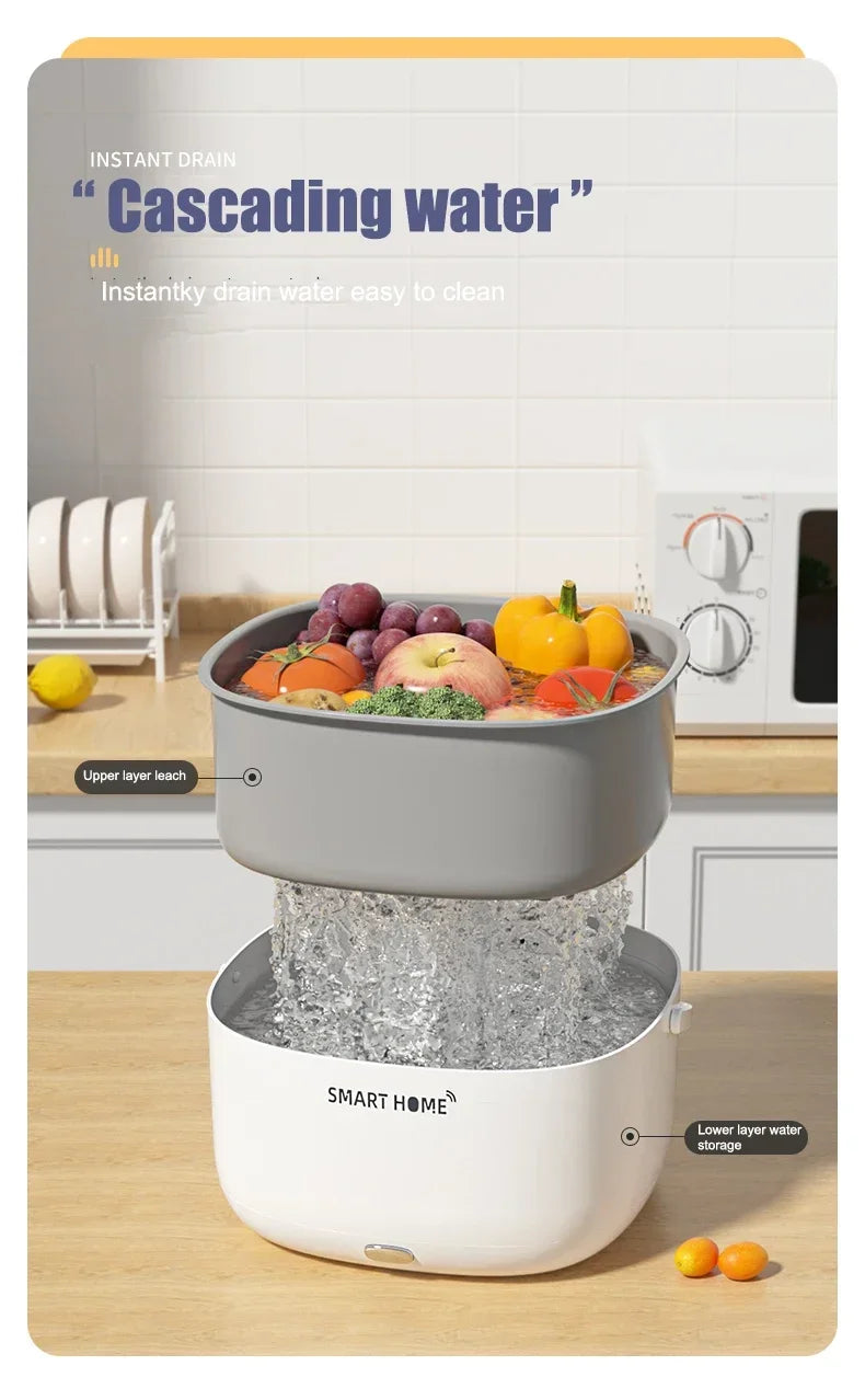 Large Capacity Vegetable & Fruit Ultrasonic Washing Machine