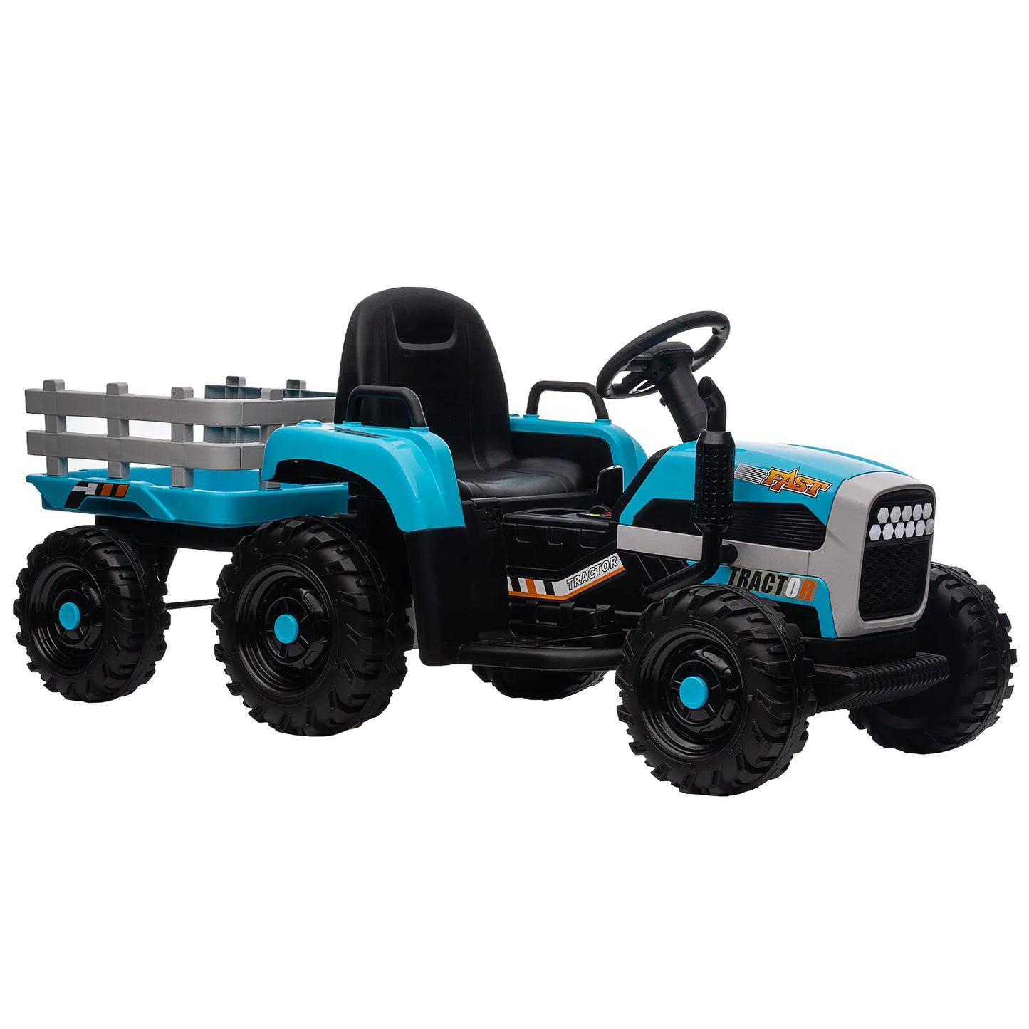 Kids Ride-On Electric Tractor with Trailer