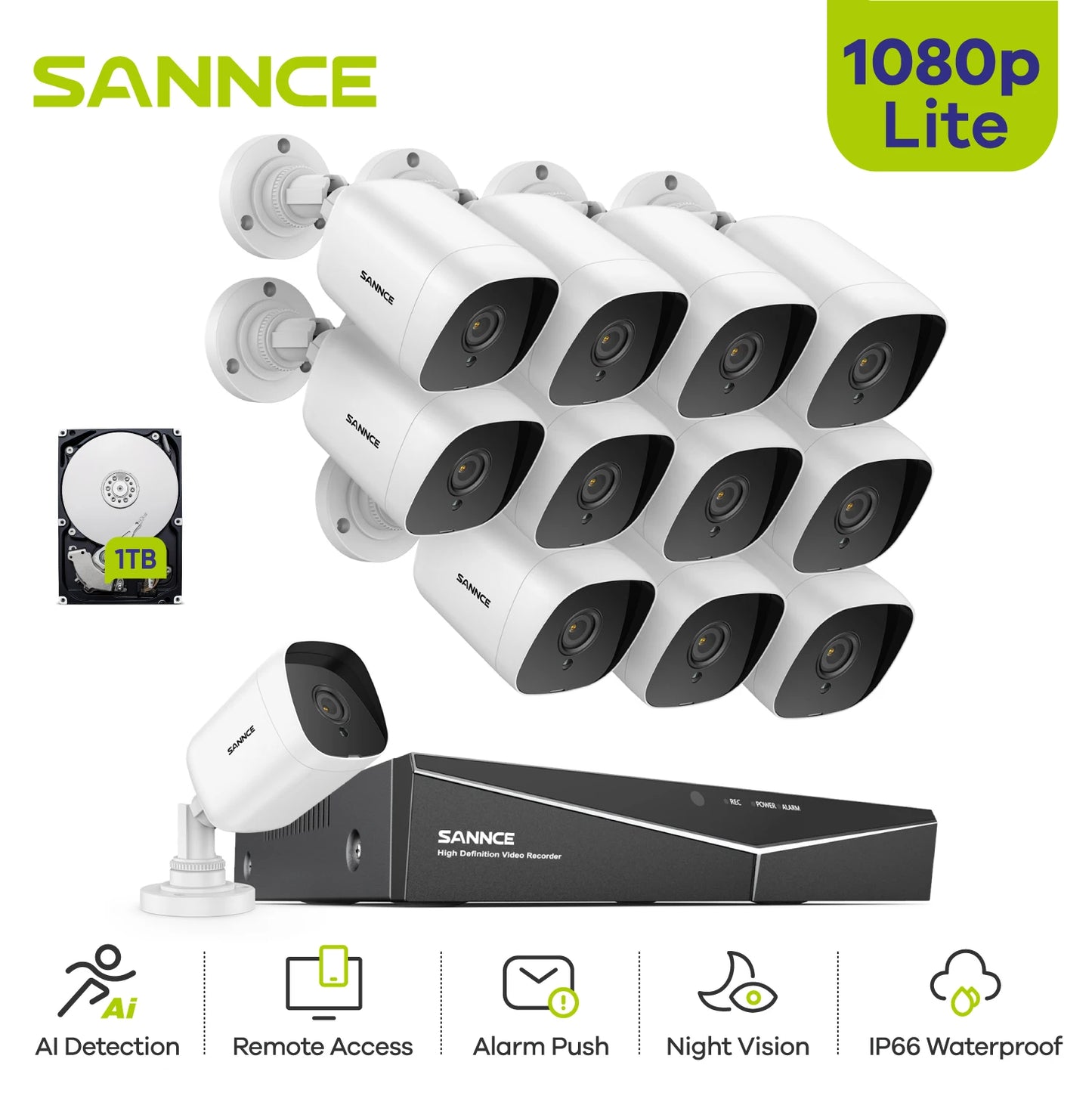 1080P 16CH Security Protection System